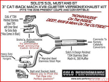 Load image into Gallery viewer, Solo Performance Mach-XVIII Exhaust System Ford Mustang GT 2018+, alternate product view