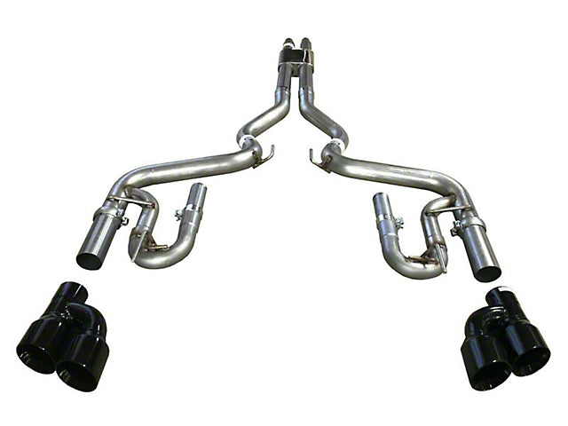 Solo Performance Mach Thunder Cat-Back Exhaust System Black Tips Ford Mustang GT Fastback 2018+ - Solo Performance 993195BK