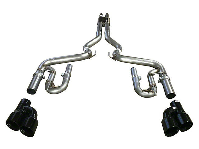 Solo Performance Mach Thunder Cat-Back Exhaust System Black Tips Ford Mustang GT Fastback 2018+, primary product view