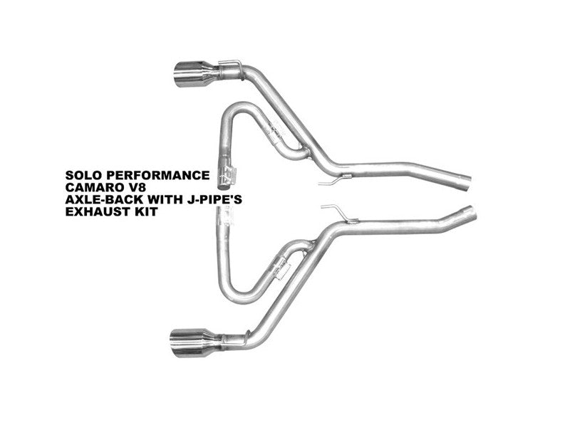 Axle-Back with J-Pipes Exhaust Camaro Coupe/Auto & Manual 2010-2015, exhaust component detail