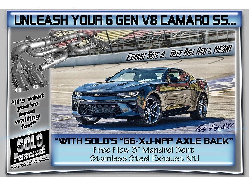 3” Axle Back NPP Exhaust Kit Camaro SS 2016-Present, exhaust component detail