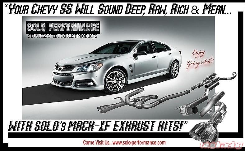 Solo Performance Mach-XF Exhaust Kit w/ Standard Dual Outlet Tips Chevrolet SS 2014-2018, additional product angle