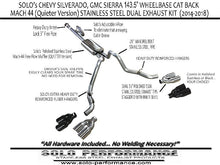 Load image into Gallery viewer, 2014-2018 Chevy Silverado, GMC, V8 5.3L MACH-44 Cat Back Dual Exhaust Kit, alternate product view