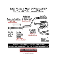 Load image into Gallery viewer, Solo Performance V-Mach 2N1 Modular Catback Exhaust System Hyundai Veloster Turbo, alternate product view