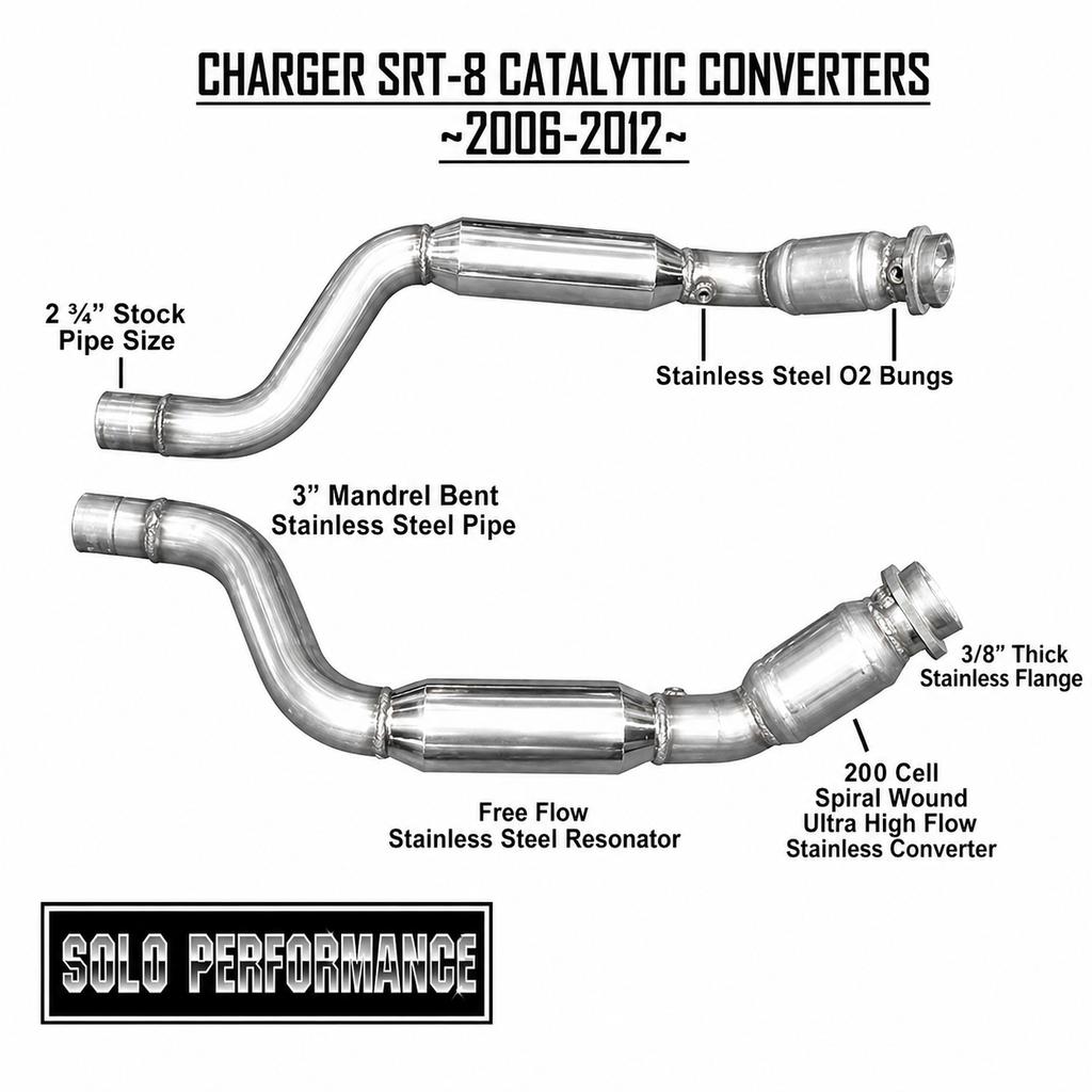 HighFlow Cat-Converters SRT8 Charger Chrysler 300 Dodge Magnum, exhaust component detail