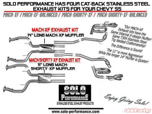 Load image into Gallery viewer, Solo Performance Mach-XF Exhaust Kit w/ Standard Dual Outlet Tips Chevrolet SS 2014-2018 - Black Ops Auto Works