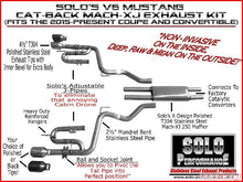 Load image into Gallery viewer, Solo Performance Mach-XJ Catback Exhaust System (Black Tips) Ford Mustang V6 2015-2022 - Black Ops Auto Works
