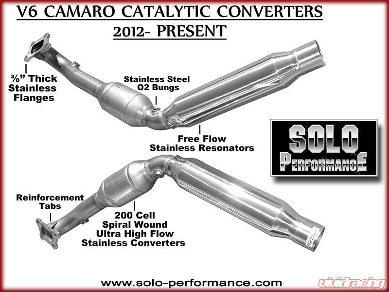 Solo Performance Ultra High Flow Converter Chevrolet Camaro V6 LFX 2012-2015 - Black Ops Auto Works