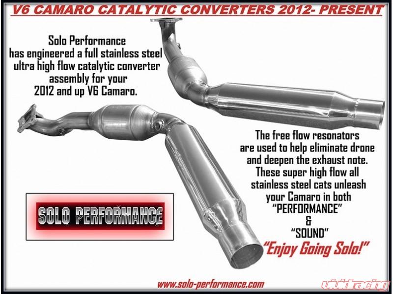 Solo Performance Ultra High Flow Converter Chevrolet Camaro V6 LFX 2012-2015 - Black Ops Auto Works