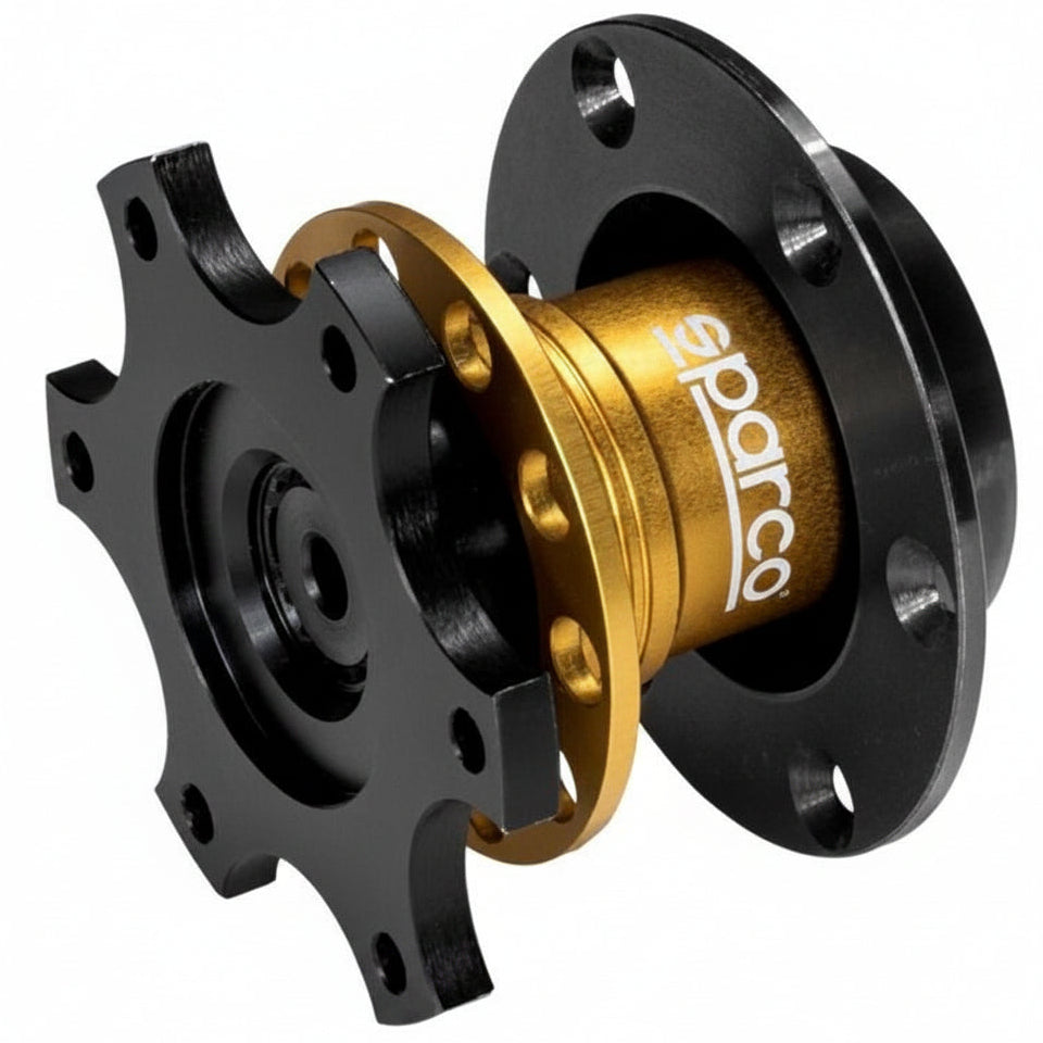 SPARCO Sparco 6-Bolt Steering Wheel Quick Release, Gold