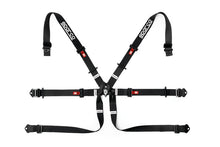 Load image into Gallery viewer, Sparco Formula 6-Point 2" Black Harness 04819H2NR