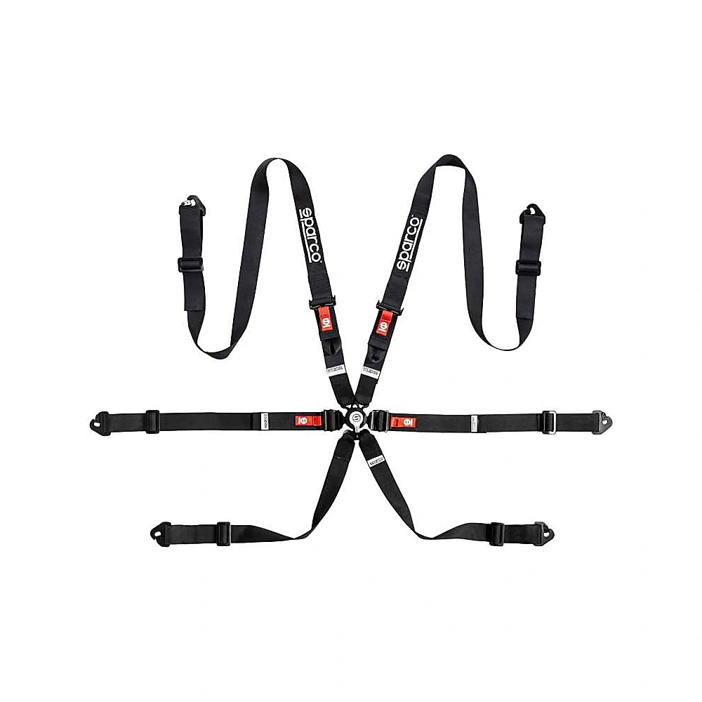 Sparco Competition H-2 PD 6-point black racing harness BRN0040B0K0100N