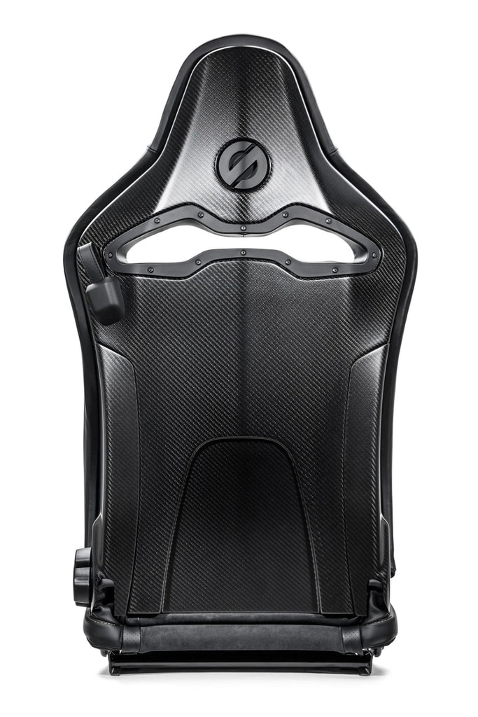 Rear view of Sparco SPX Special Edition gloss carbon fiber shell