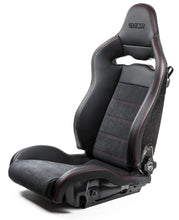 Load image into Gallery viewer, Sparco SPX Special Edition seat front view showing black/red upholstery and carbon shell