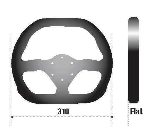 Sparco Steering Wheel 310X260 Suede Black SPARCO SPA015P310F2SN