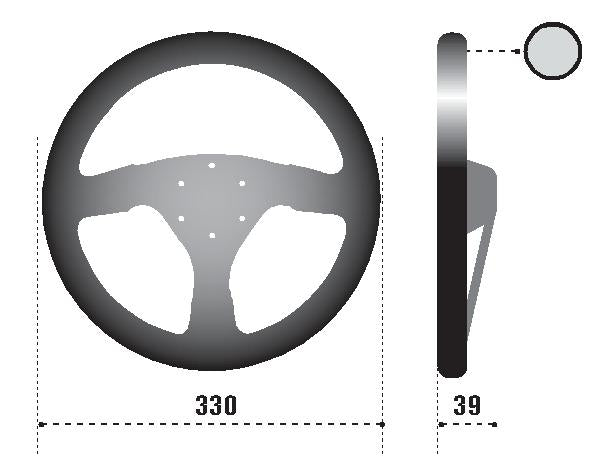 Sparco Steering Wheel 323 Suede Black SPARCO SPA015R323PSNR