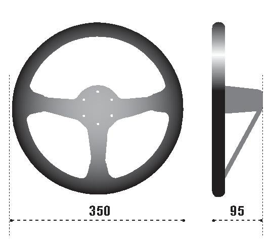 Sparco Steering Wheel 325 Suede Black SPARCO SPA015R325CSN
