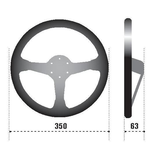 Sparco Steering Wheel 345 Leather Black SPARCO SPA015R345MLN