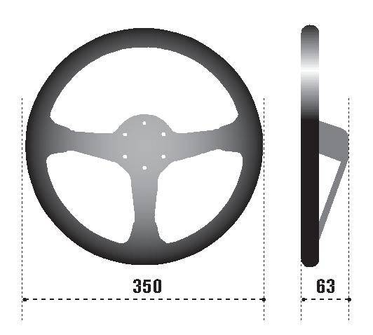 Sparco Steering Wheel 345 Suede Black SPARCO SPA015R345MSN