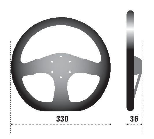 Sparco Steering Wheel 353 Suede Black (NO HORN INCLUDED) SPARCO SPA015R353PSN