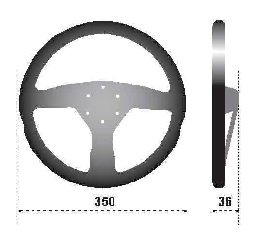 Sparco Steering Wheel 375 Suede Black SPARCO SPA015R375PSN