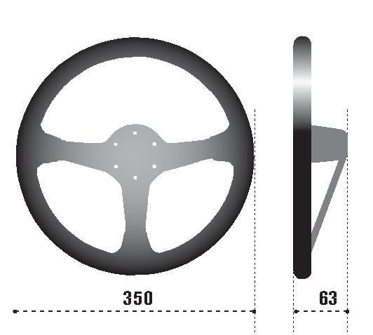 Sparco Steering Wheel L777 Leather Black SPARCO SPA015L800PL
