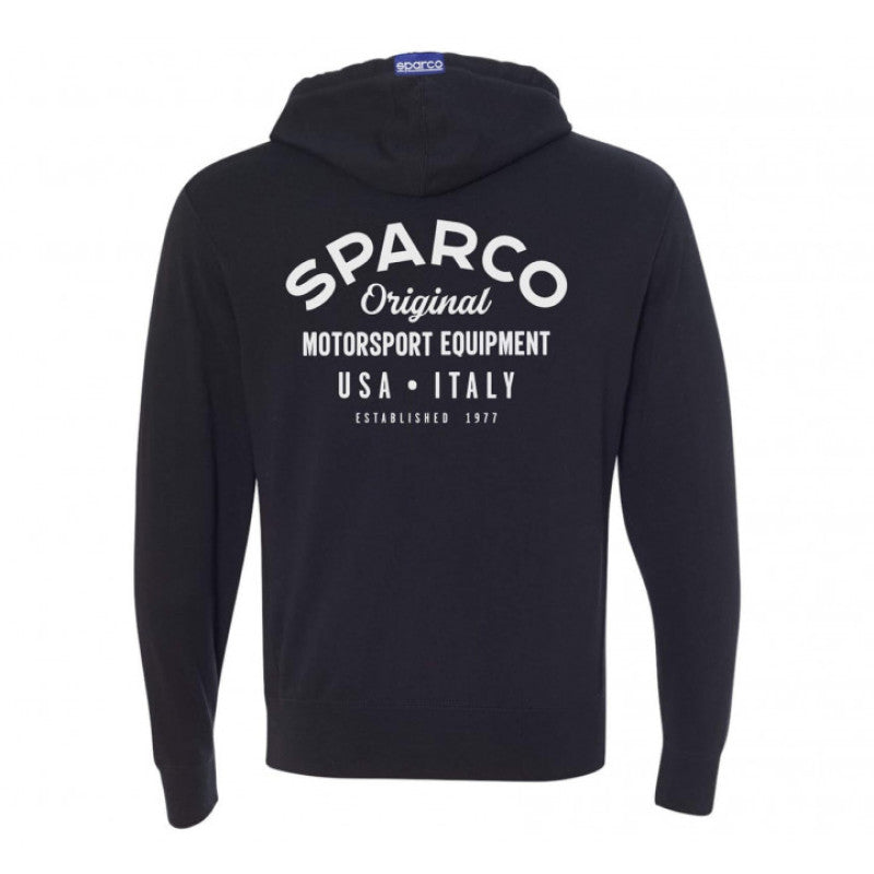 Sparco Sweatshirt ZIP Garage BLK - Medium - Black Ops Auto Works