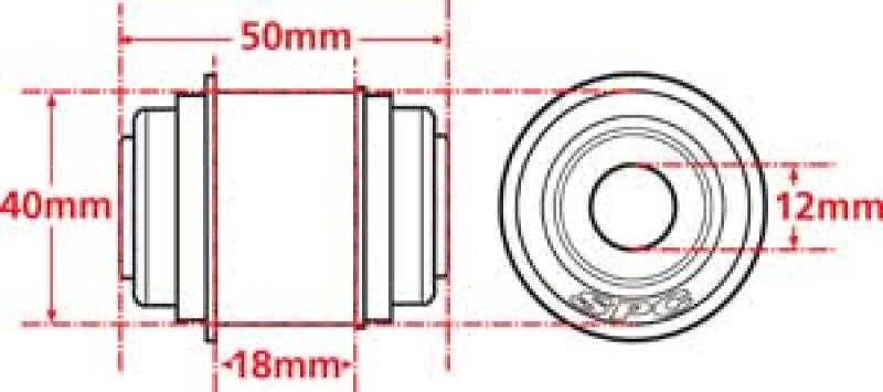 SPC Performance X Axis Sealed Flex Joint for Mustang Cobra-Control Arms-SPC Performance-082642156451-