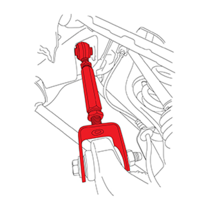 Adjustable toe arm installed on Ford Explorer rear suspension