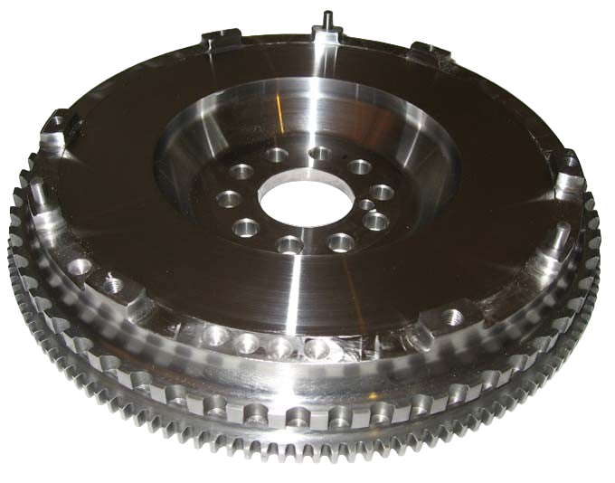 Close-up of CNC-machined 1045 steel and stepped clutch surface  