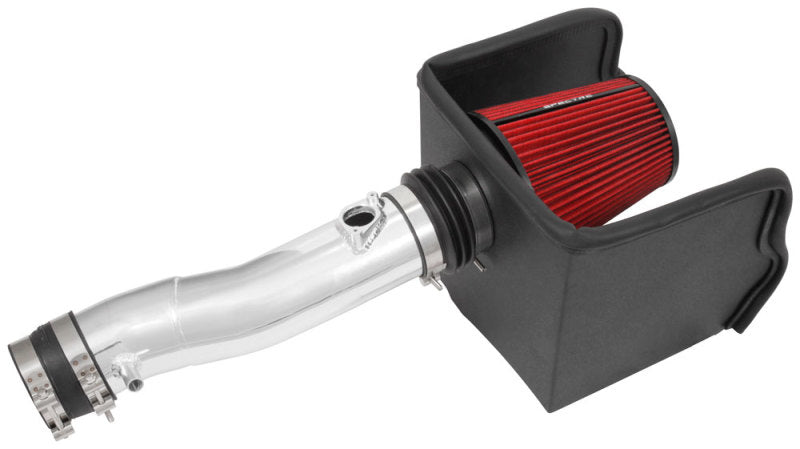 Spectre 16-18 Toyota Tacoma V6-3.5L F/I Air Intake Kit - Polished w/Red Filter - Black Ops Auto Works