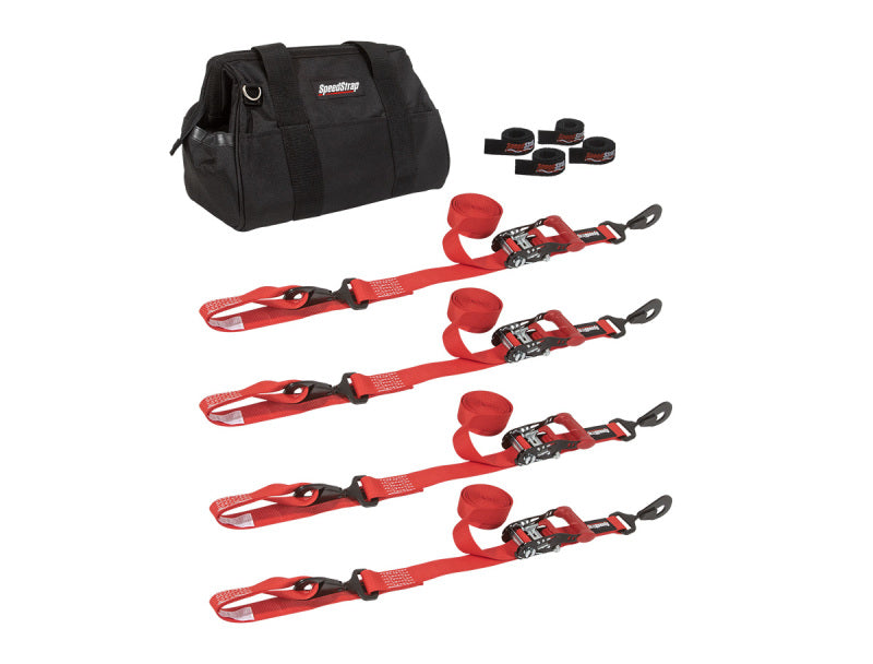 SpeedStrap 1 1/2In UTV Tie-Down Kit - Red - Black Ops Auto Works