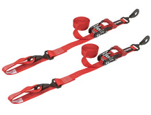 Load image into Gallery viewer, SpeedStrap 1 1/2In x 10Ft Ratchet Tie-Down w/ Soft-Tie (2 Pack) - Red - Black Ops Auto Works