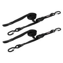 Load image into Gallery viewer, SpeedStrap 1In x 10Ft CAM-Lock Tie Down w/ Snap FtSFt Hooks (2 Pack) - Black - Black Ops Auto Works