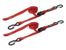 Load image into Gallery viewer, SpeedStrap 1In x 10Ft CAM-Lock Tie Down w/ Snap FtSFt Hooks (2 Pack) - Red - Black Ops Auto Works