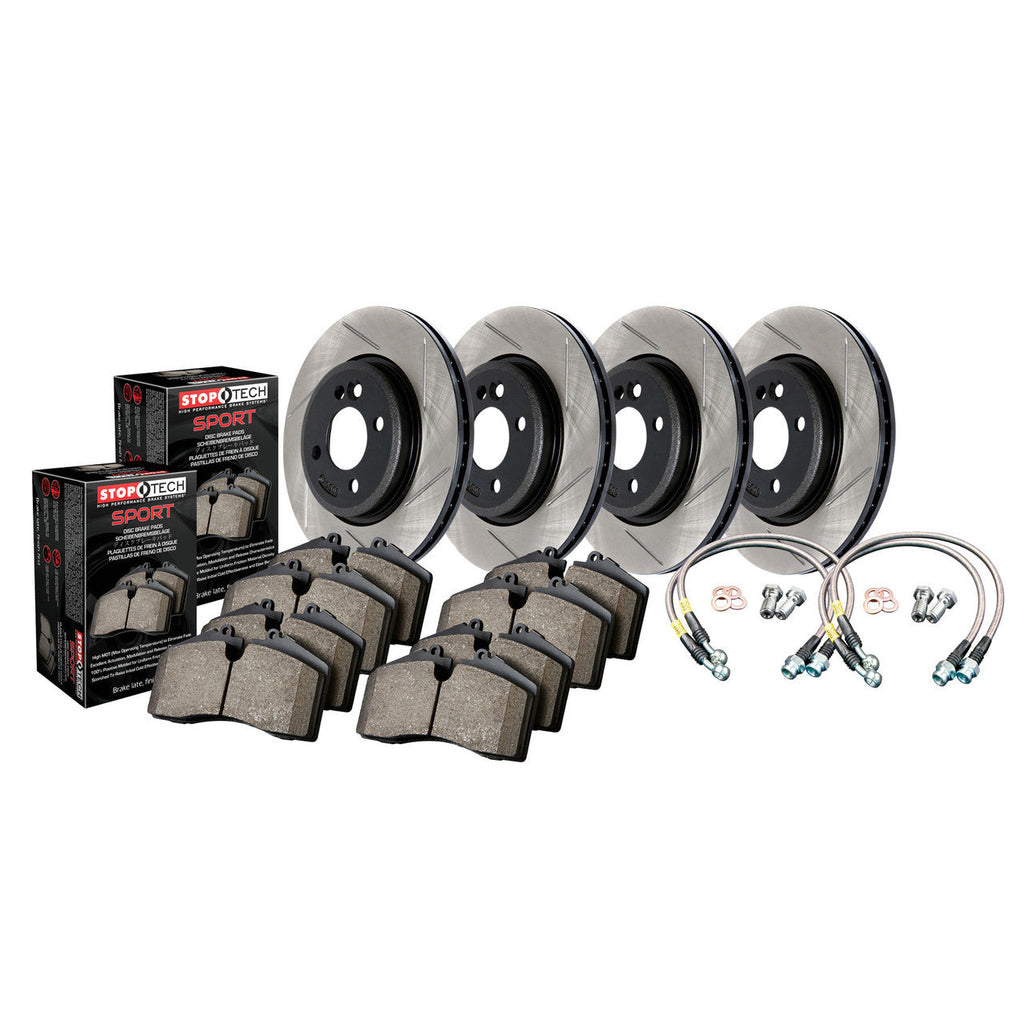 Sport Axle Pack, Slotted, 4 Wheel-Brake Rotors - Slotted-Stoptech-