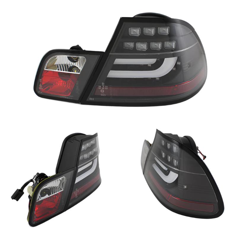 Spyder 04-06 BMW E46 2Dr (Coupe ONLY No Conv.) Lgtbar Styl LED Tail Lghts Blk ALT-YD-BE4604-LBLED-BK - Black Ops Auto Works