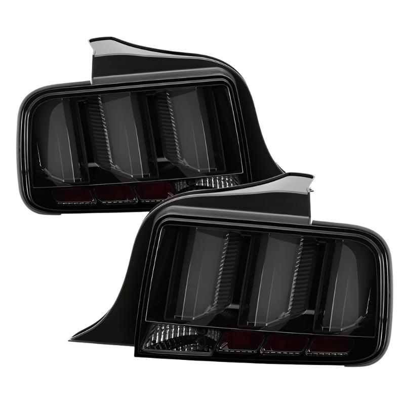 Spyder 05-09 Ford Mustang (White Light Bar) LED Tail Lights - Smoke ALT-YD-FM05V3-LED-SM - Black Ops Auto Works