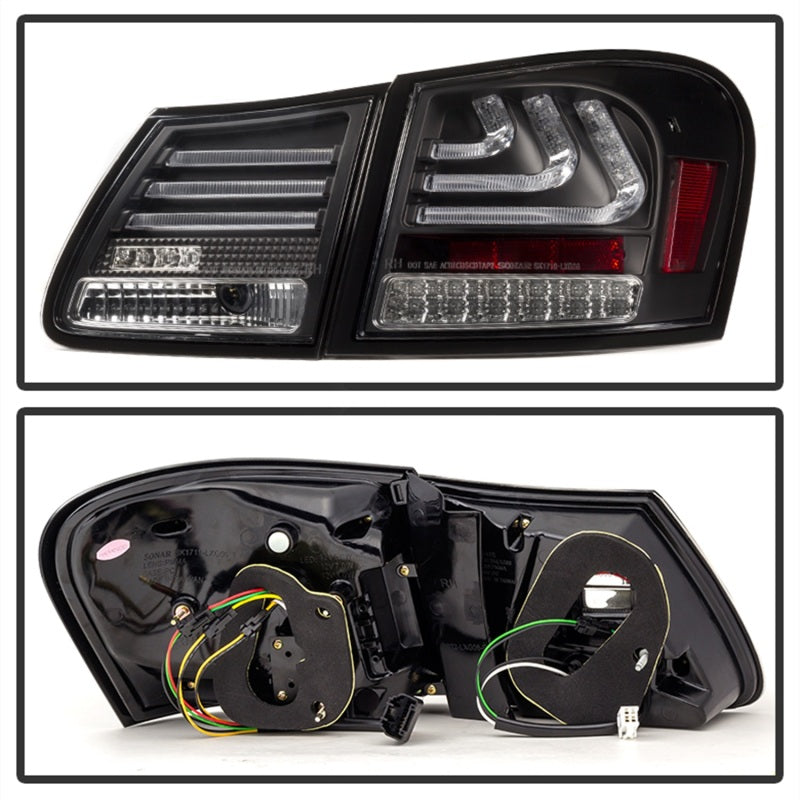 Spyder 07-11 Lexus GS 350 LED Tail Lights Black ALT-YD-LGS06-LED-BK - Black Ops Auto Works