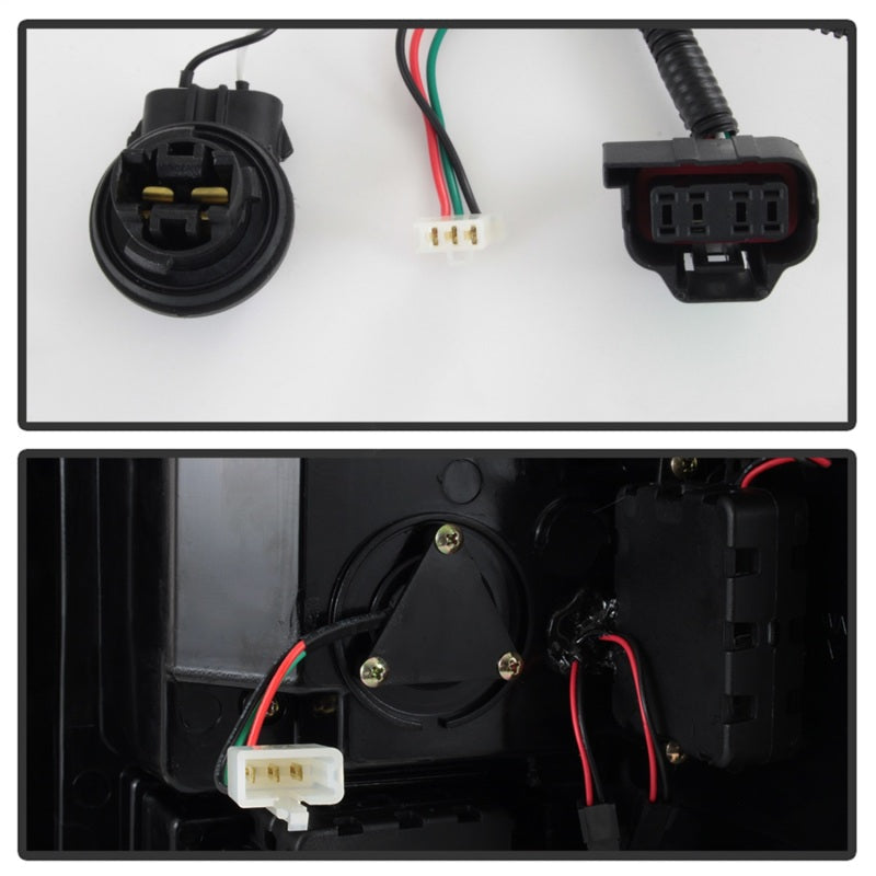 Spyder 07-13 GMC Sierra 1500 V2 Light Bar LED Tail Lights - Black (ALT-YD-GS07V2-LBLED-BK) - Black Ops Auto Works