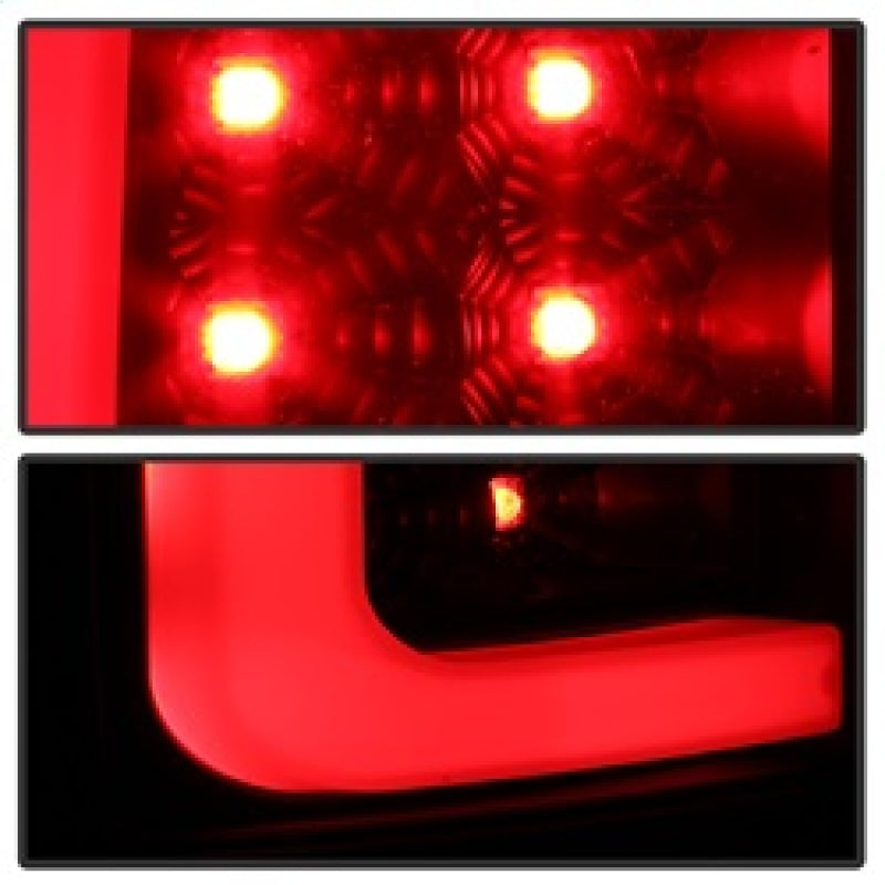 Spyder 07-13 GMC Sierra 1500 V2 Light Bar LED Tail Lights - Black (ALT-YD-GS07V2-LBLED-BK) - Black Ops Auto Works