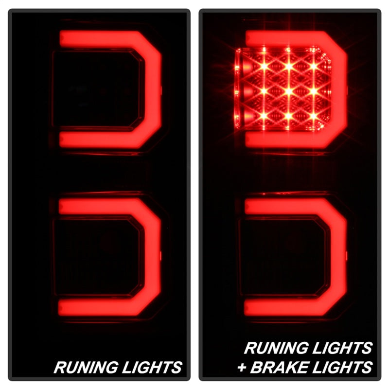 Spyder 07-13 Toyota Tundra V2 Light Bar LED Tail Lights - Black ALT-YD-TTU07V2-LB-BK - Black Ops Auto Works