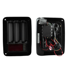 Load image into Gallery viewer, Spyder 07-16 Jeep Wrangler Verison 2 Light Bar LED Tail Lights - Smoke (ALT-YD-JWA07V2-LBLED-BSM) - Black Ops Auto Works