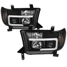 Load image into Gallery viewer, Spyder 08-13 Toyota Sequoia Projector Headlights - Light Bar DRL - Black PRO-YD-TTU07V2-LB-BK - Black Ops Auto Works