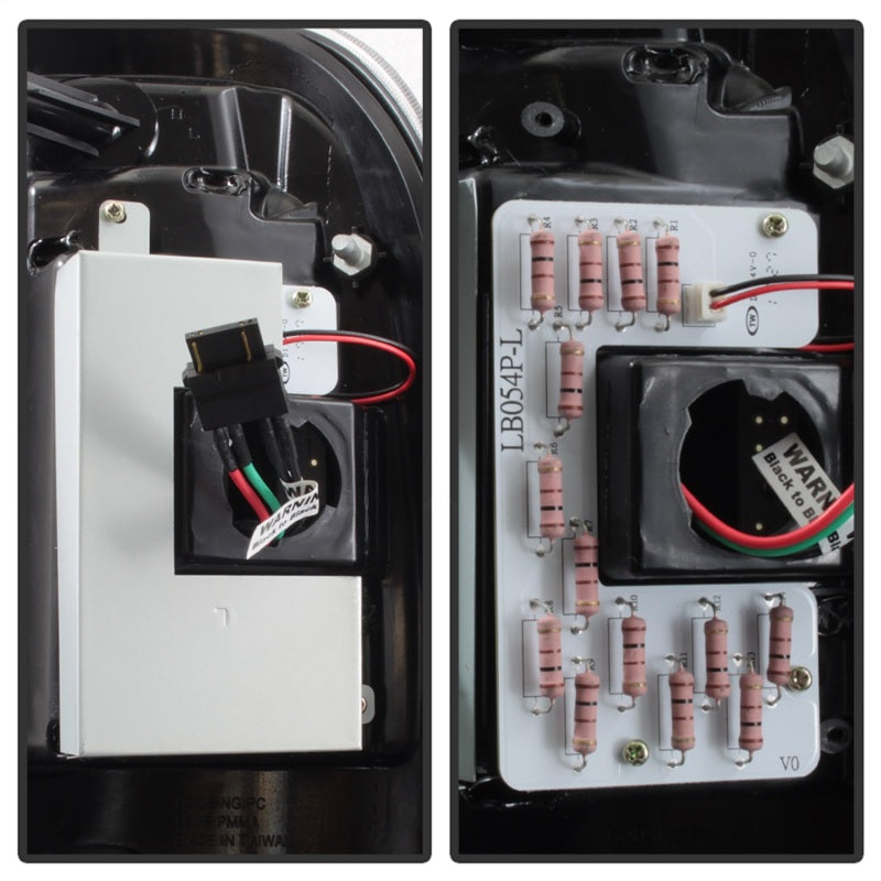 Spyder 08-16 Ford Super Duty F-250 V3 Light Bar LED Tail Lights - Black (ALT-YD-FS07V3-LBLED-BK) - Black Ops Auto Works