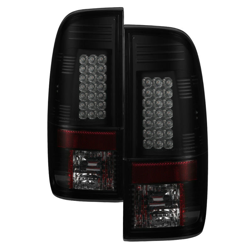 Spyder 08-16 Ford Super Duty LED Tail Lights Black Smoke ALT-YD-FS07-LED-BSM - Black Ops Auto Works