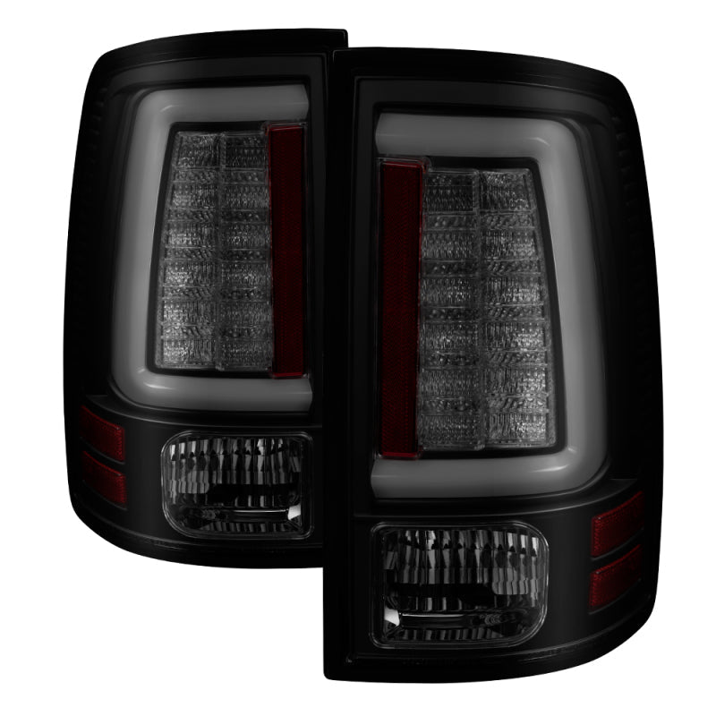 Spyder 09-16 Dodge Ram 1500 Light Bar LED Tail Lights - Black Smoke ALT-YD-DRAM09V2-LED-BSM - Black Ops Auto Works