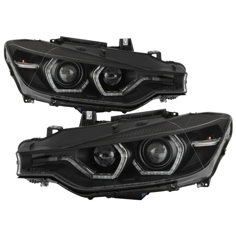 Spyder 12-14 BMW F30 3 Series 4DR Projector Headlights - Black PRO-YD-BMWF3012-AFSHID-BK - Black Ops Auto Works
