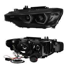 Load image into Gallery viewer, Spyder 12-14 BMW F30 3 Series 4DR Projector Headlights - LED DRL - Blk Smoke PRO-YD-BMWF3012-DRL-BSM - Black Ops Auto Works