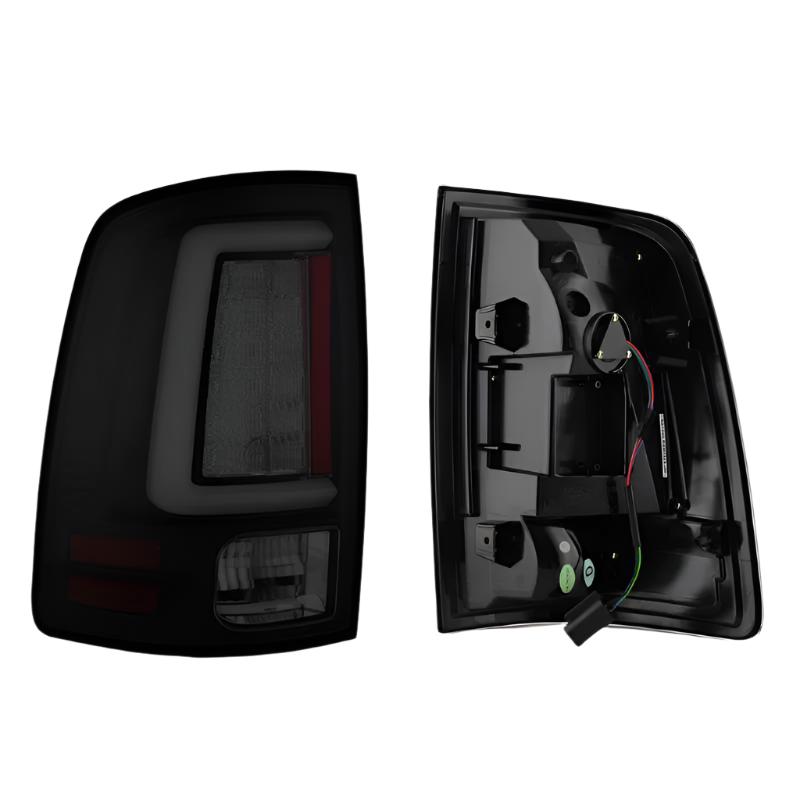 Spyder 13-14 Dodge Ram 1500 Light Bar LED Tail Lights - Black Smoke ALT-YD-DRAM13V2-LED-BSM - Black Ops Auto Works